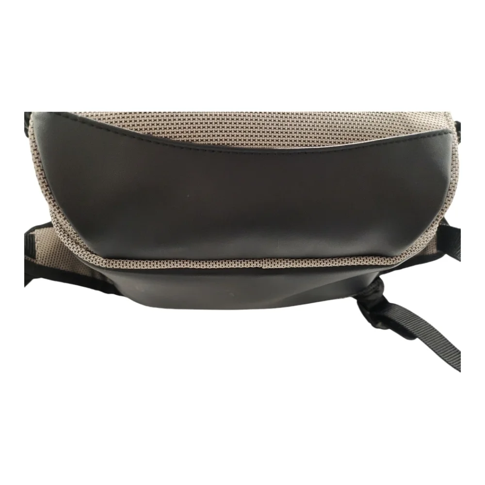 Tumi T2 Ballistic Black Gray Multi Compartment Travel Backpack Waist Carry Bag ;